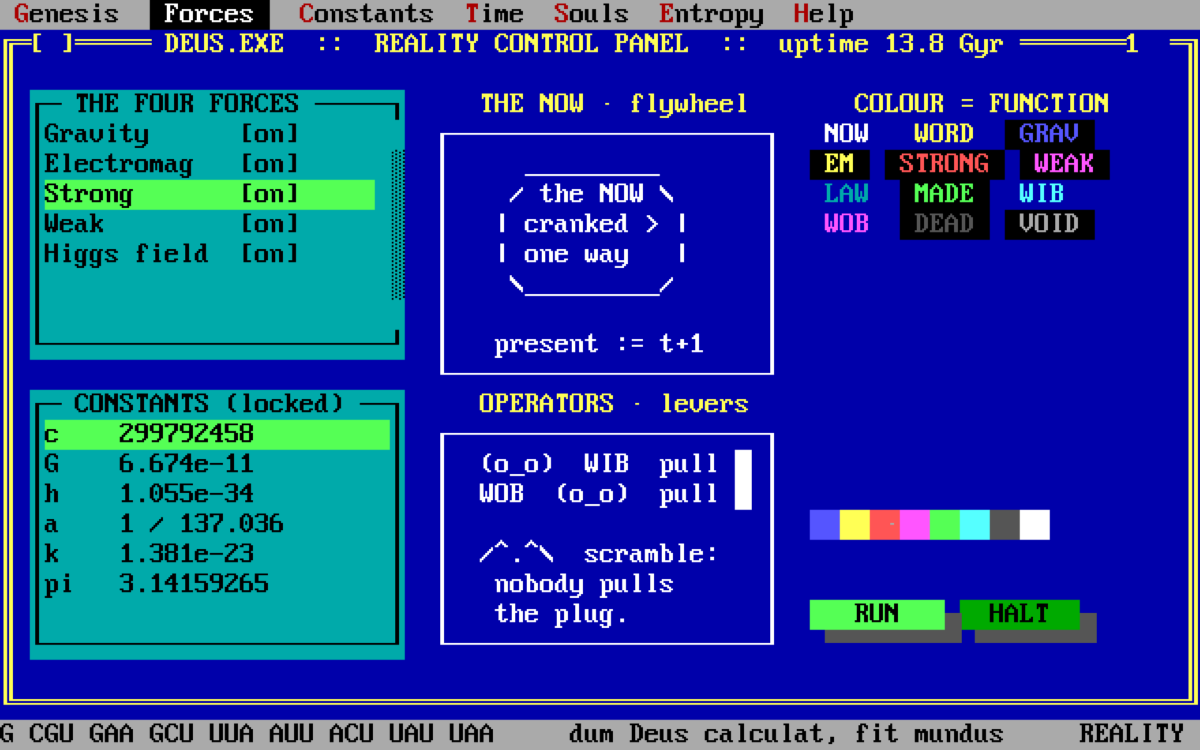 Reality Control Panel